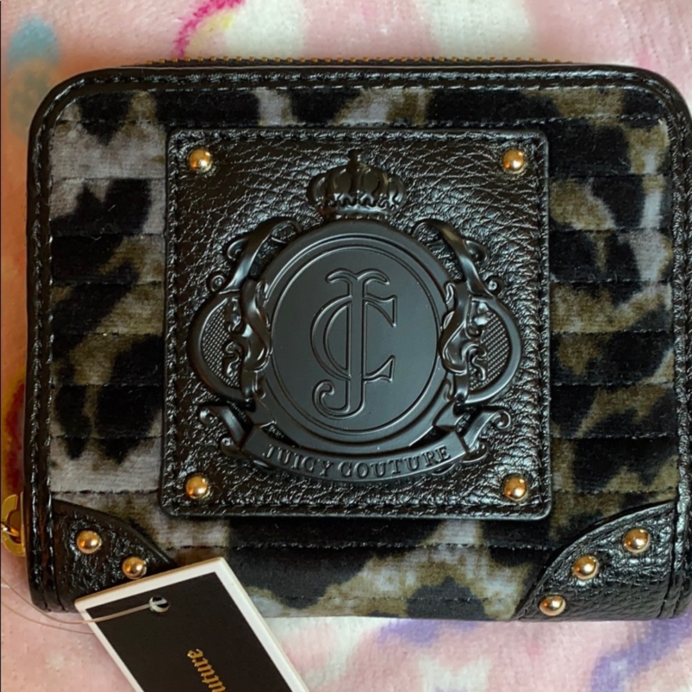 NWT Juicy Couture Animal Print Velour Wallet